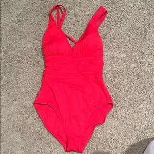 La Blanca Red One Piece Swimsuit